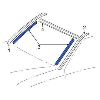 Toyota OE - Front Windshield Molding