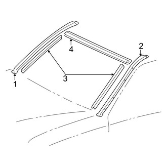 Toyota OE - Windshield - Reveal Moldings