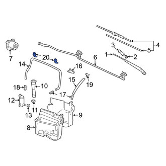 Toyota OE - Front Windshield Washer Nozzle