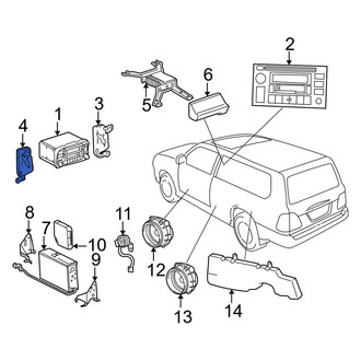 Toyota OE - Left Radio Bracket