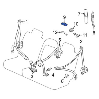 Toyota OE - Center Seat Belt Anchor Plate Cover