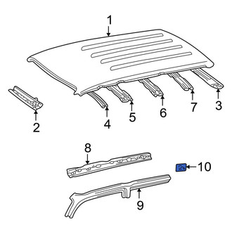 Toyota OE - Left Roof Side Rail Bracket
