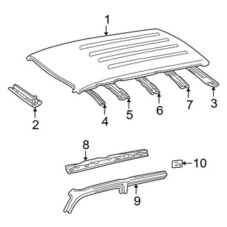 Toyota OE - Roof & Components (W/O Sunroof)
