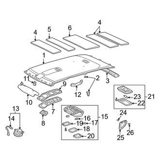 Toyota OE - Roof - Interior Trim (W/O Sunroof)