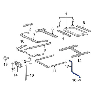 Toyota OE - Rear Left Sunroof Drain Hose