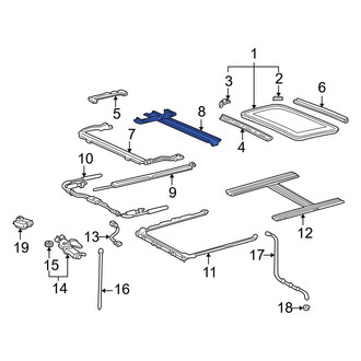 Toyota OE - Rear Sunroof Drip Rail