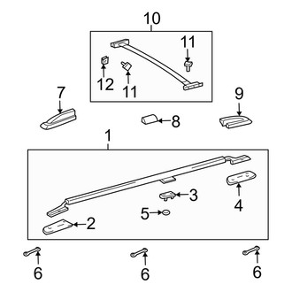 Toyota OE - Roof - Luggage Carrier (With Sunroof)