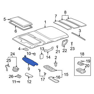 Toyota OE - Left Sun Visor