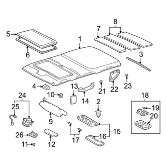 Toyota OE - Roof - Interior Trim (With Sunroof)