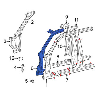 Toyota OE - Left Body A-Pillar Reinforcement