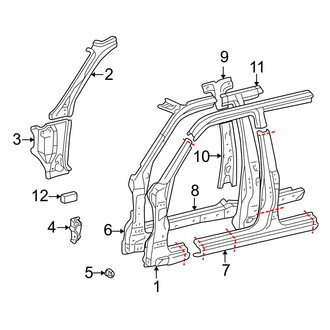 Toyota OE - Pillars, Rocker & Floor - Center Pillar & Rocker