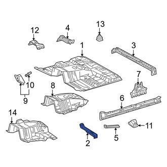 Toyota OE - Front Left Floor Pan Crossmember