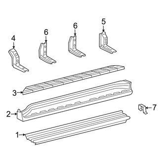 Toyota OE - Pillars, Rocker & Floor - Exterior Trim (With Full Step Cover)