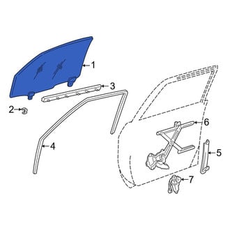 Toyota OE - Front Left Door Glass