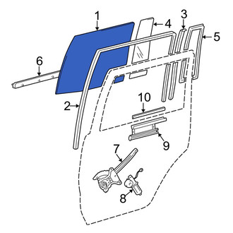 Toyota OE - Front Left Door Glass