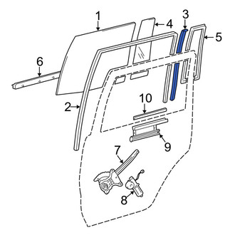 Toyota OE - Rear Left Door Window Division Bar