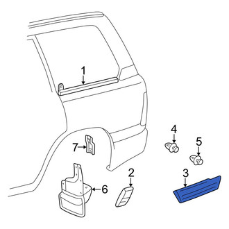 Toyota OE - Rear Left Body Trim Molding