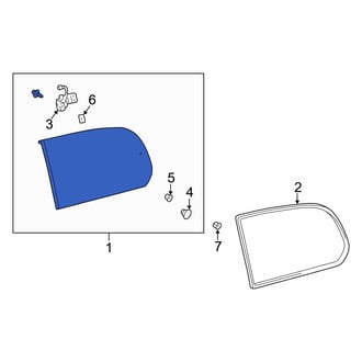 Toyota OE - Rear Left Quarter Glass