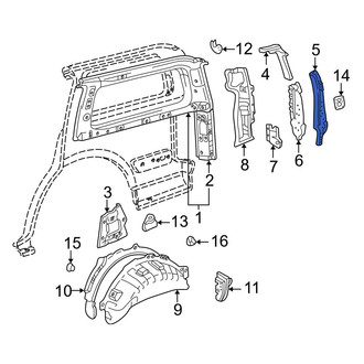Toyota OE - Rear Left Lower Inner Quarter Panel Reinforcement
