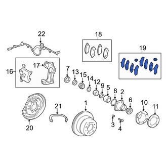Toyota OE - Rear Disc Brake Pad Shim Kit