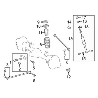 Toyota OE - Rear Suspension Shock Absorber Mount Washer