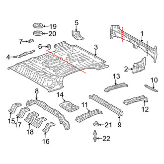 Toyota OE - Rear Body & Floor - Floor & Rails