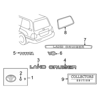 Toyota OE - Lift Gate - Exterior Trim