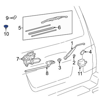 Toyota OE - Rear Back Glass Washer Nozzle Grommet