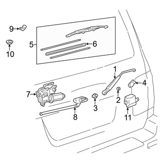 Toyota OE - Lift Gate - Wiper & Washer Components