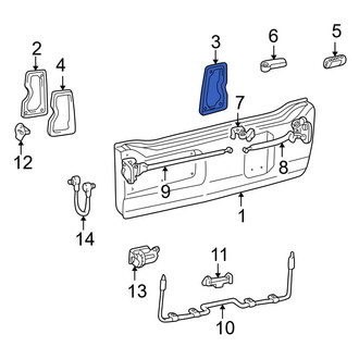 Toyota OE - Rear Left Tailgate Gap Cover