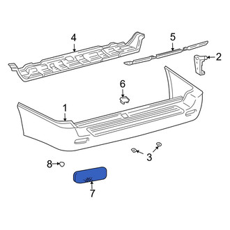 Toyota OE - Rear Left Reflector Panel