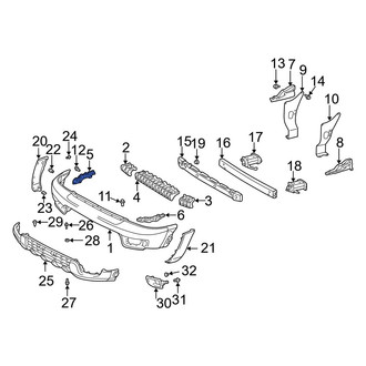 Toyota OE - Front Right Bumper Cover Support Rail