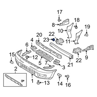 Toyota OE - Bumper Impact Bar Nut