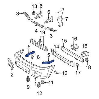 Toyota OE - Front Left Bumper Cover Support Rail