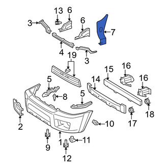 Toyota OE - Front Right Radiator Support Air Deflector