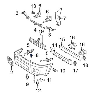 Toyota OE - Rear Bumper Cover Retainer