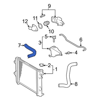 Toyota OE - Upper Radiator Coolant Hose