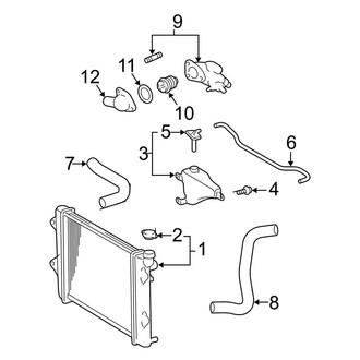 Toyota OE - Cooling - Radiator & Components (4.7L)