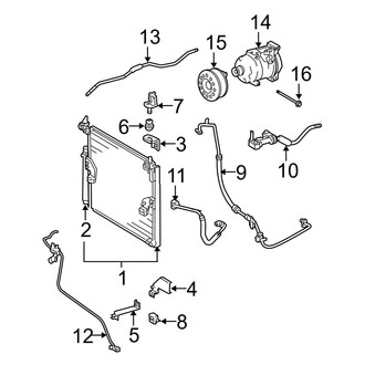 Toyota OE - Air Conditioner & Heater - Condenser, Compressor & Lines (4.0L)