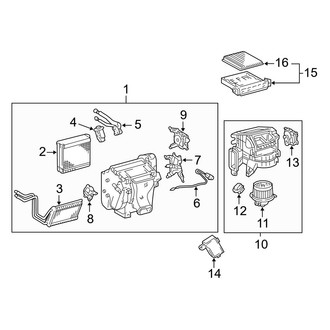 Toyota OE - Air Conditioner & Heater - Evaporator & Heater Components