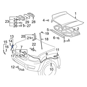 Toyota OE - Hood Safety Catch