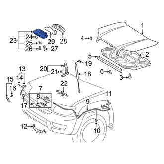 Toyota OE - Front Hood Scoop