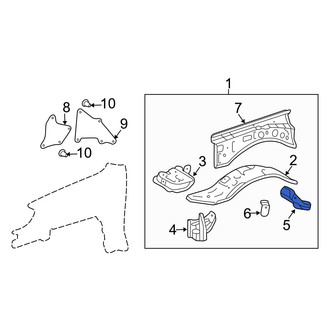 Toyota OE - Front Right Fender Closing Plate