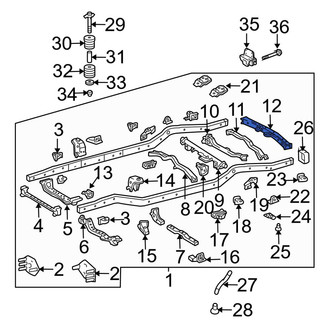 Toyota OE - Rear Frame Crossmember