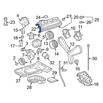 Toyota OE - Left Engine Valve Cover Gasket