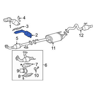 Toyota OE - Left Catalytic Converter with Integrated Exhaust Manifold
