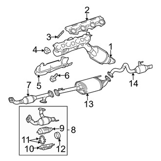 Toyota OE - Exhaust System - Exhaust Components (4.7L)