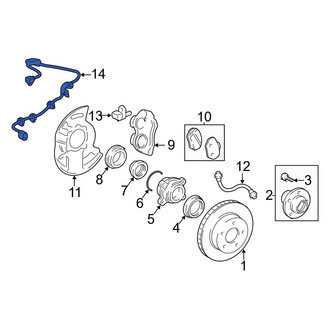 Toyota OE - Front Left ABS Wheel Speed Sensor Wiring Harness