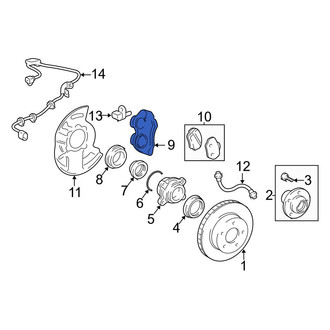 Toyota OE - Rear Right Disc Brake Caliper