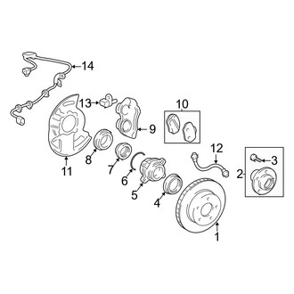 Toyota OE - Front Suspension - Brake Components (Limited / Sport / SR5 RWD)